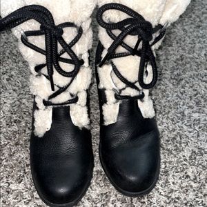 Joan of Arctic Shearling Wedges
